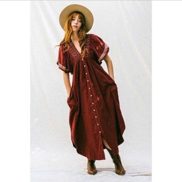 NWOT Free People Samantha Shirtdress in Double Dare Size XS - Picture 4 of 11